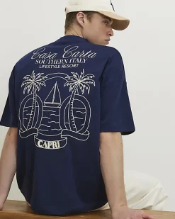 Navy Oversized Casa Carta T-Shirt