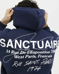 Navy Oversized Fit Sanctuaire Hoodie