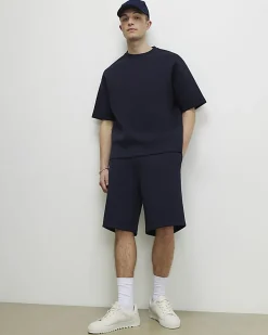 Navy Oversized Premium Crew Neck T-Shirt