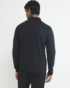 Navy Pique Double Pocket Overshirt