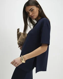 Navy Premium Short Sleeve Oversized T-Shirt