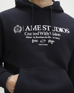 Navy Regular Fit Ame Studios Hoodie