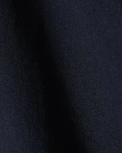 Navy Regular Fit Linen Blend Shirt