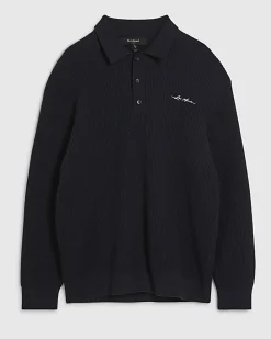 Navy Regular Fit Waffle Knit Jumper