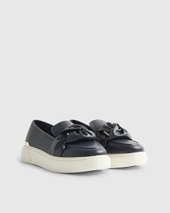 Navy Ring Twist Slip On Trainers