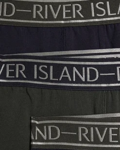 Navy Satin RI Pack Of 5 Trunks