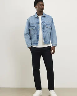 Navy Skinny Fit Chino Trousers