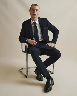 Navy Skinny Fit Suit Trousers