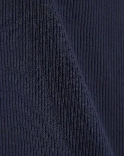 Navy Sleeveless Ribbed Cami Top