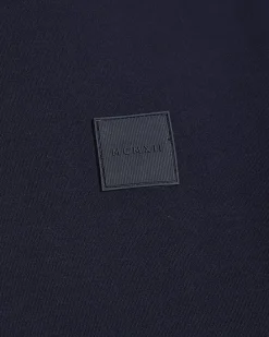 Navy Slim Fit Interlock Crew Neck T-Shirt