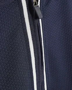 Navy Slim Fit Polo Shirt And Shorts Set