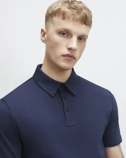 Navy Slim Fit Short Sleeve Polo Shirt