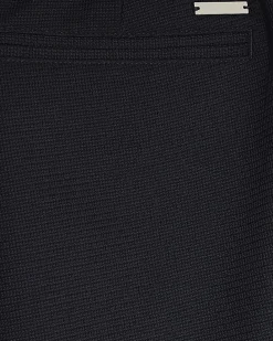 Navy Slim Fit Stretch Textured Trousers