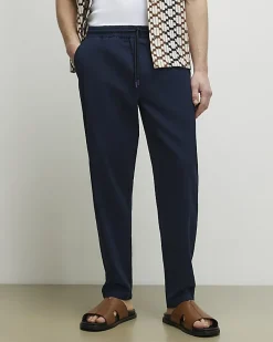 Navy Slim Fit Trousers