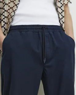 Navy Slim Fit Trousers