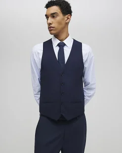 Navy Slim Fit Waistcoat