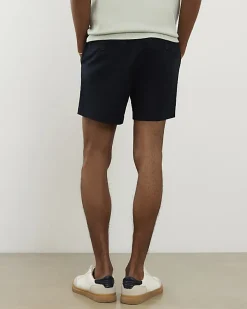 Navy Slim Short Length Stretch Chino Shorts