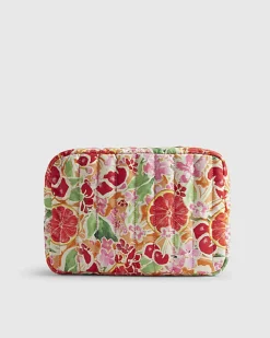 Orange Fruity Floral Toiletries Bag