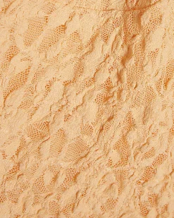 Orange Lace V Neck Cami