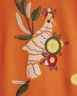 Orange Toucan Knitted T-Shirt