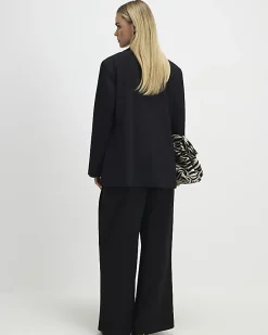 Petite Black Wide Leg Trousers