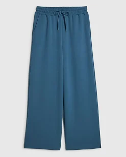 Petite Blue Premium Wide Leg Joggers