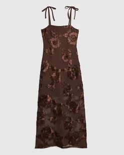 Petite Brown Cornelli Maxi Dress