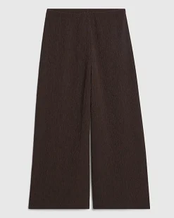 Petite Brown Pull On Textured Culottes