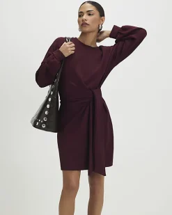 Petite Red Knot Side Mini Dress