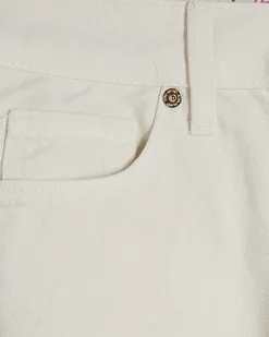 Petite White Relaxed Straight Leg Jeans
