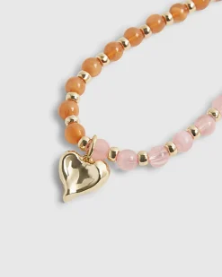 Pink Bead Charm Phone Chain