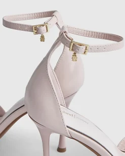 Pink Closed Back Heeled Sandals