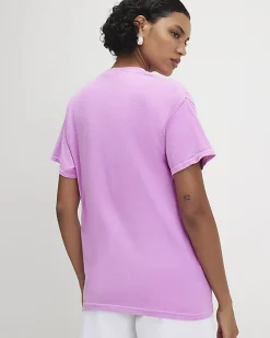 Pink Cotton Tiger Print T-Shirt