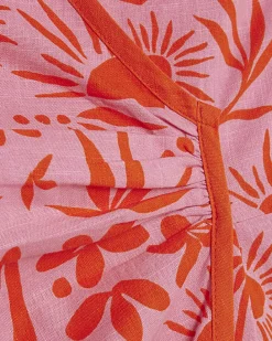Pink Floral Print Sleeveless Playsuit