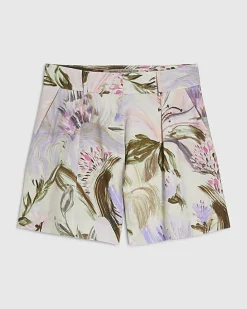 Pink Floral Shorts