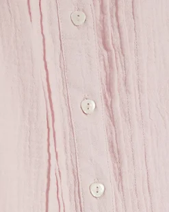 Pink Frill Collar Short Sleeve Blouse