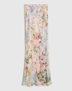 Pink Graphic Print Maxi Beach Skirt