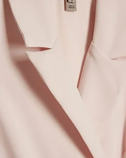 Pink Knot Front Wrap Midi Dress