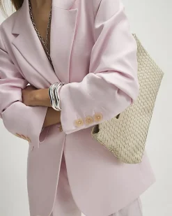 Pink Linen Blend Blazer