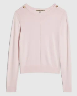 Pink Long Sleeve Knitted Top