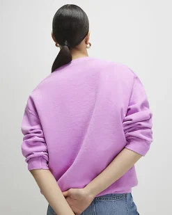 Pink Long Sleeve Tiger Sweatshirt