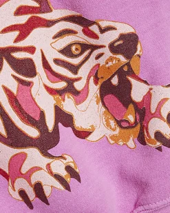 Pink Long Sleeve Tiger Sweatshirt
