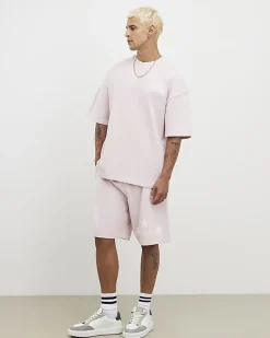 Pink Oversized Fit Midweight T-shirt
