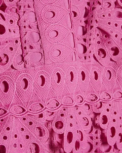 Pink Premium Lace Mini Dress
