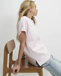 Pink Premium Twill Short Sleeve Top