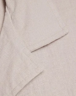 Pink Regular Fit Linen Blend Revere Shirt