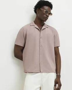 Pink Regular Fit Revere Shirt