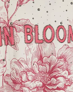 Pink Short Sleeve In Bloom Cotton T-shirt
