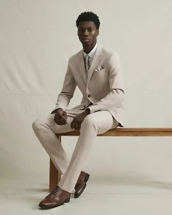 Pink Skinny Fit Micro Check Suit Trousers