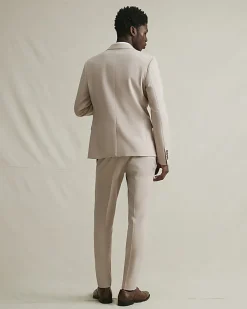 Pink Skinny Fit Micro Check Suit Trousers